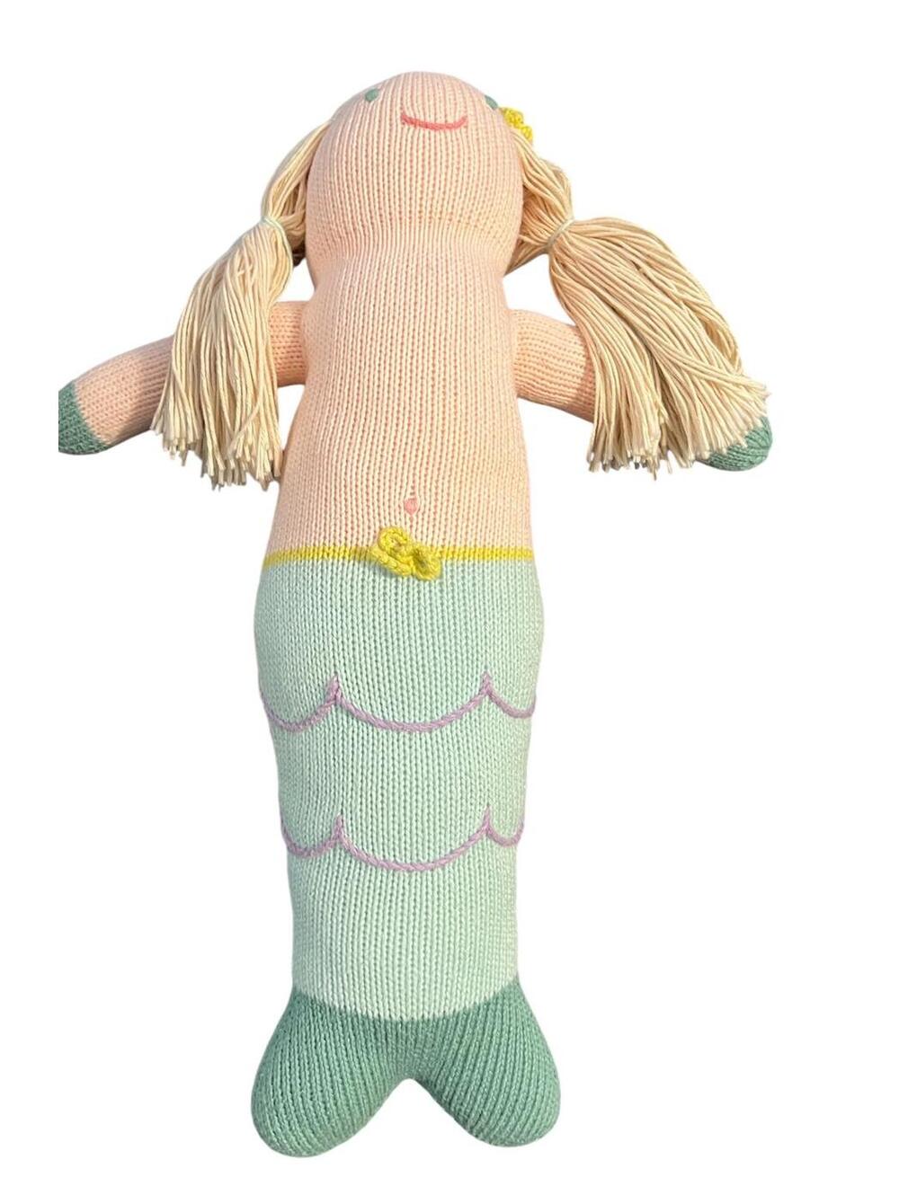 BLABLA KIDS Hand Knit Harmony Mermaid Doll |  100% Cotton | Whimsigoth Nursery - Picture 2 of 5